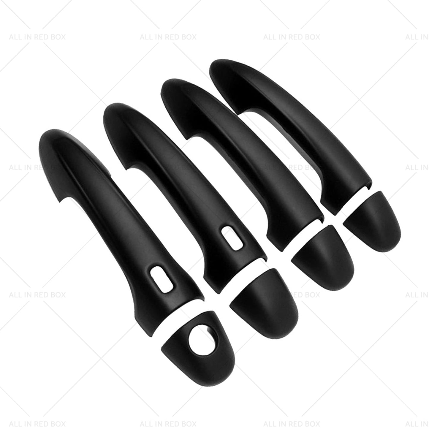 Black Mirror Covers + Door Handles Kit Suitable for Toyota Hilux 2015 - 2023