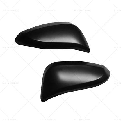 Black Mirror Covers + Door Handles Kit Suitable for Toyota Hilux 2015 - 2023